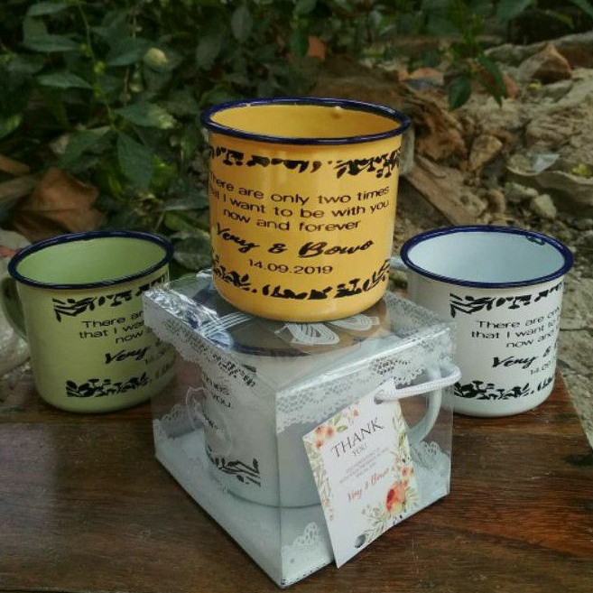 Souvenir gelas enamel