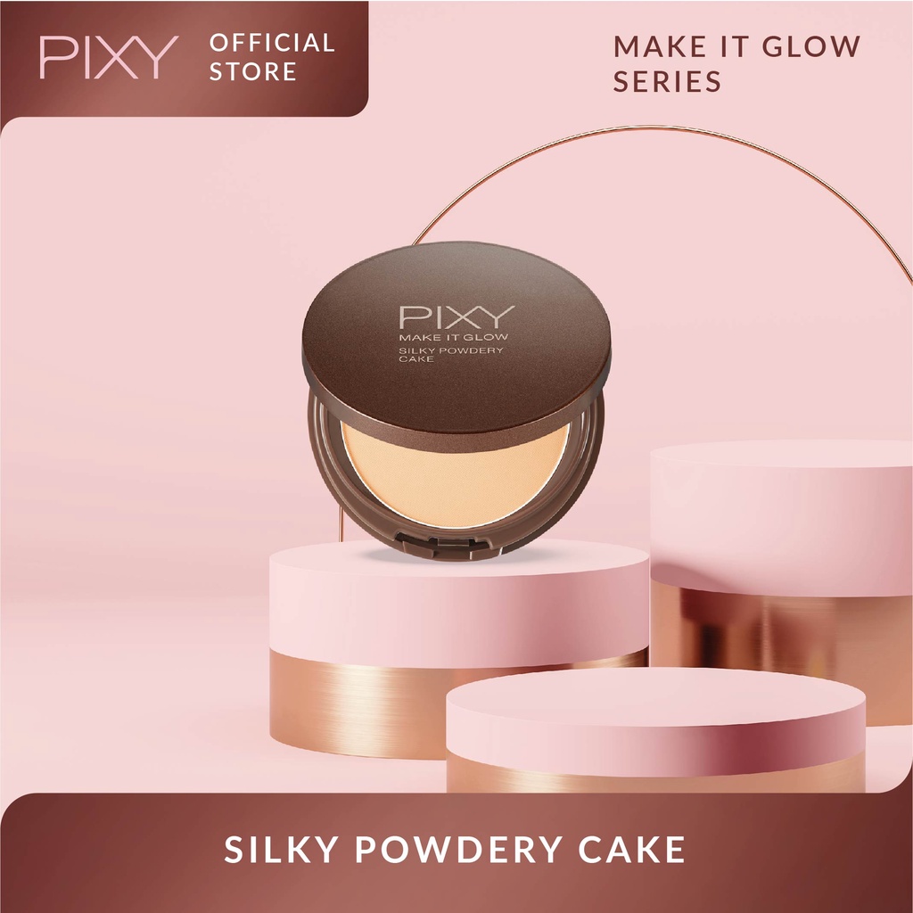 PIXY Make It Glow Silky Powdery Cake 301 Medium Beige