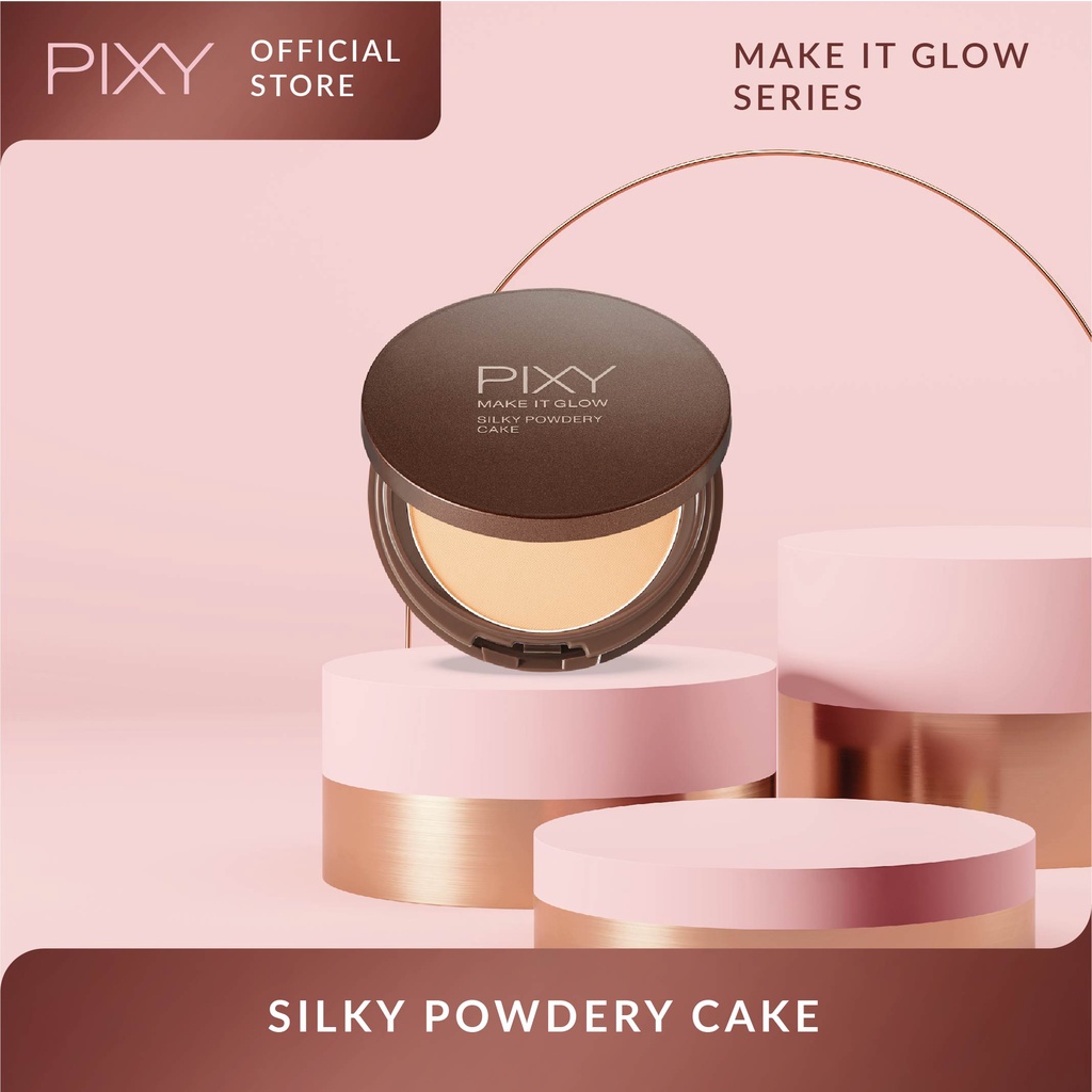 PIXY MAKE IT GLOW Silky Powdery Cake 201 Neutral Beige