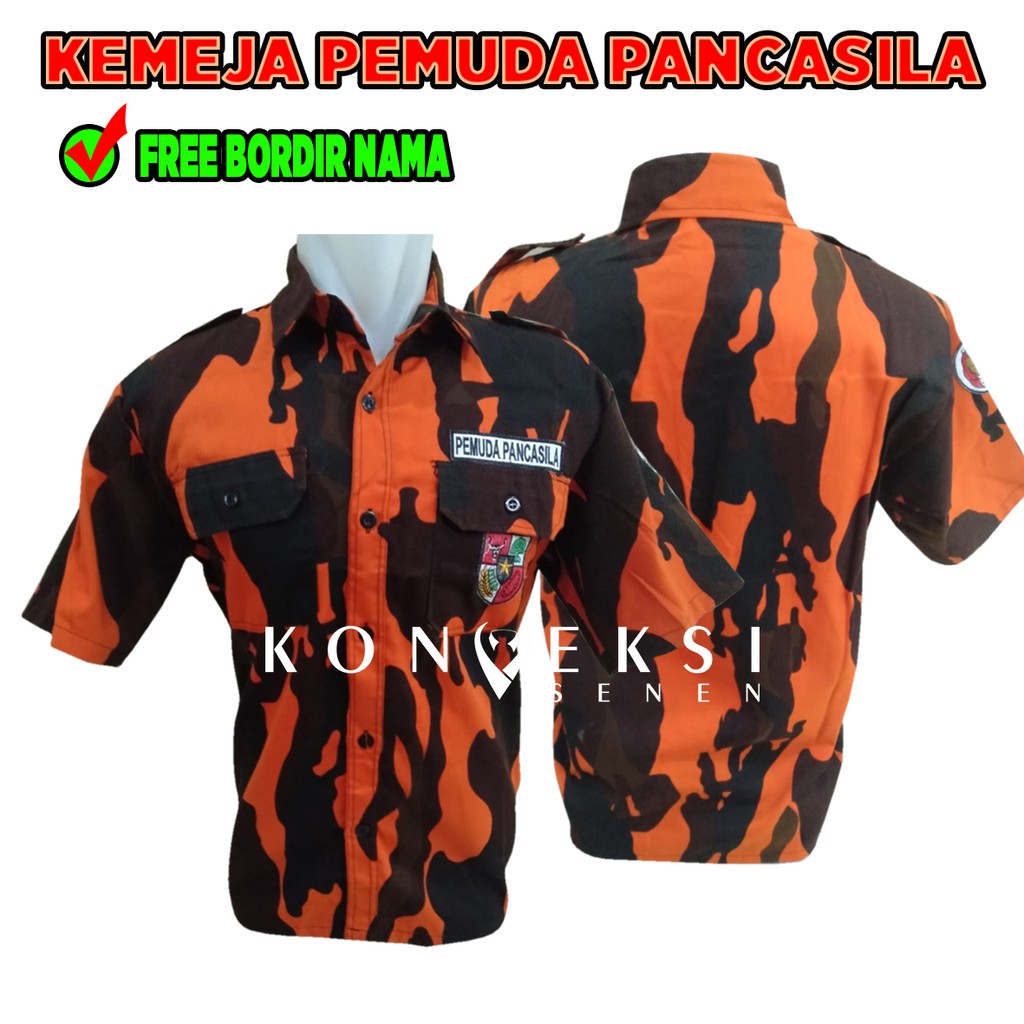 kemeja pemuda pancasila / kemeja kombinasi / kemeja model terbaru