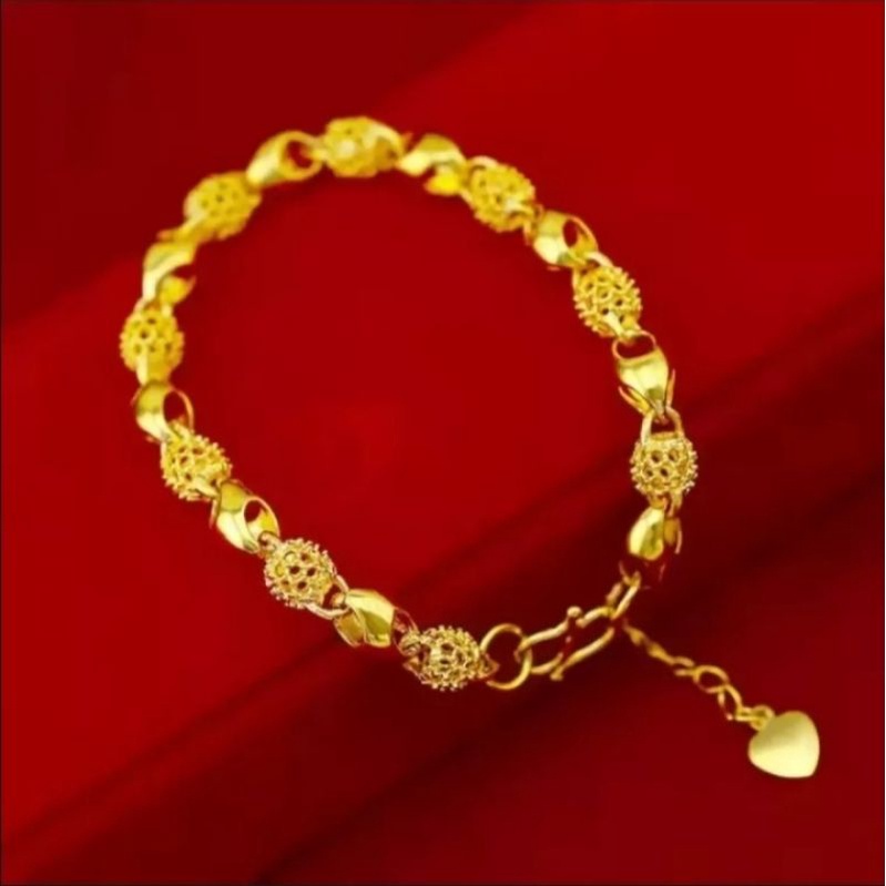 gelang tangan wanita hongkong berlapis emas 24k anti luntur dan tidak berkarat