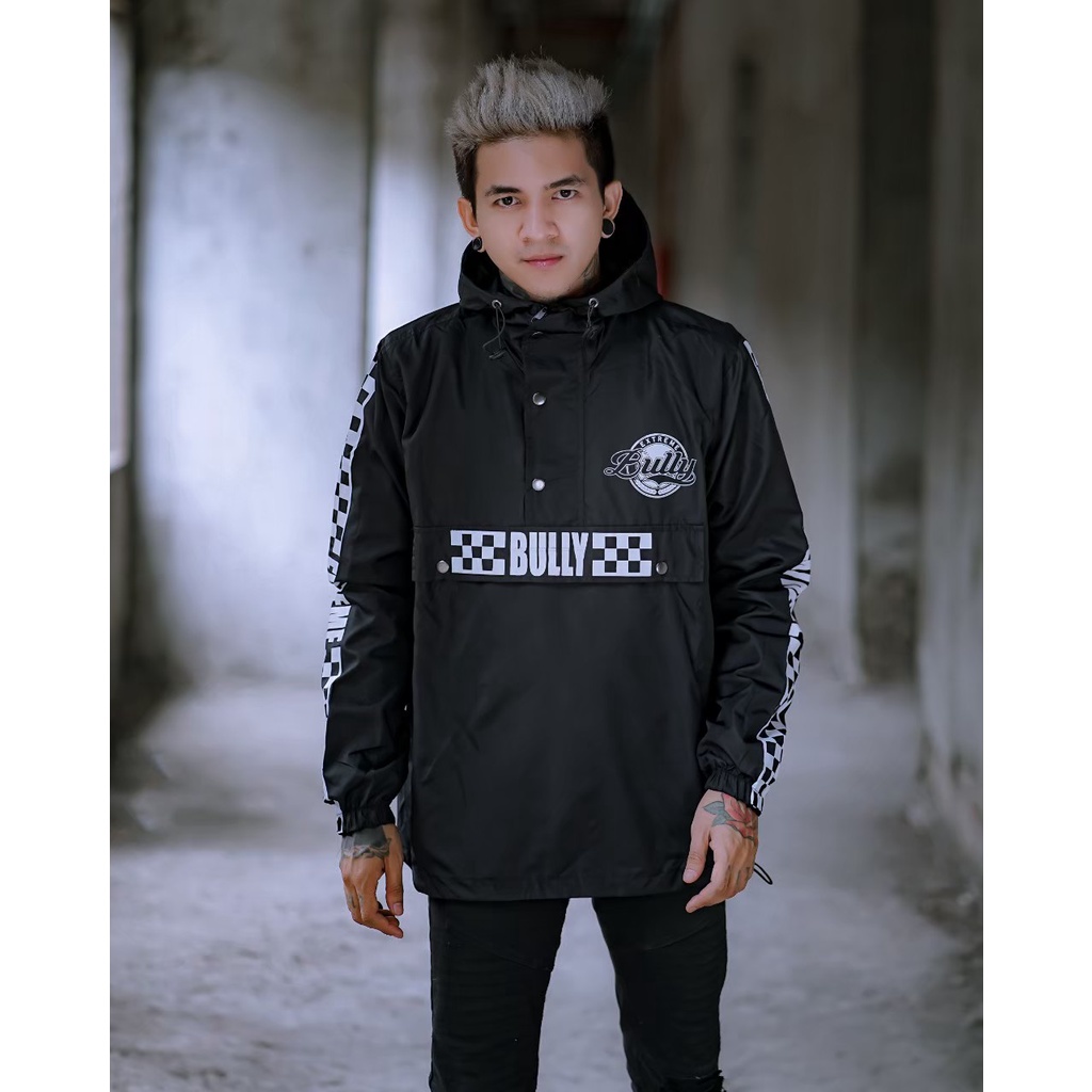 JAKET PRIA OUTERWEAR DISTRO KEREN LAKI COWOK HOODIE HODIE COUGLE PARASUT ORIGINAL BULLY  WARNA KUNIN