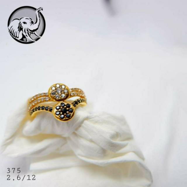 2,6gr Cincin Model Permata Emas Asli Kadar 375 kodeN12612