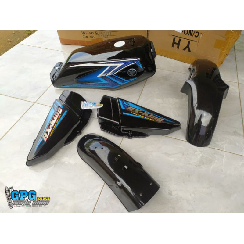 Body Set RX King 2004-Body Set RXKing 2004 Hitam List Biru