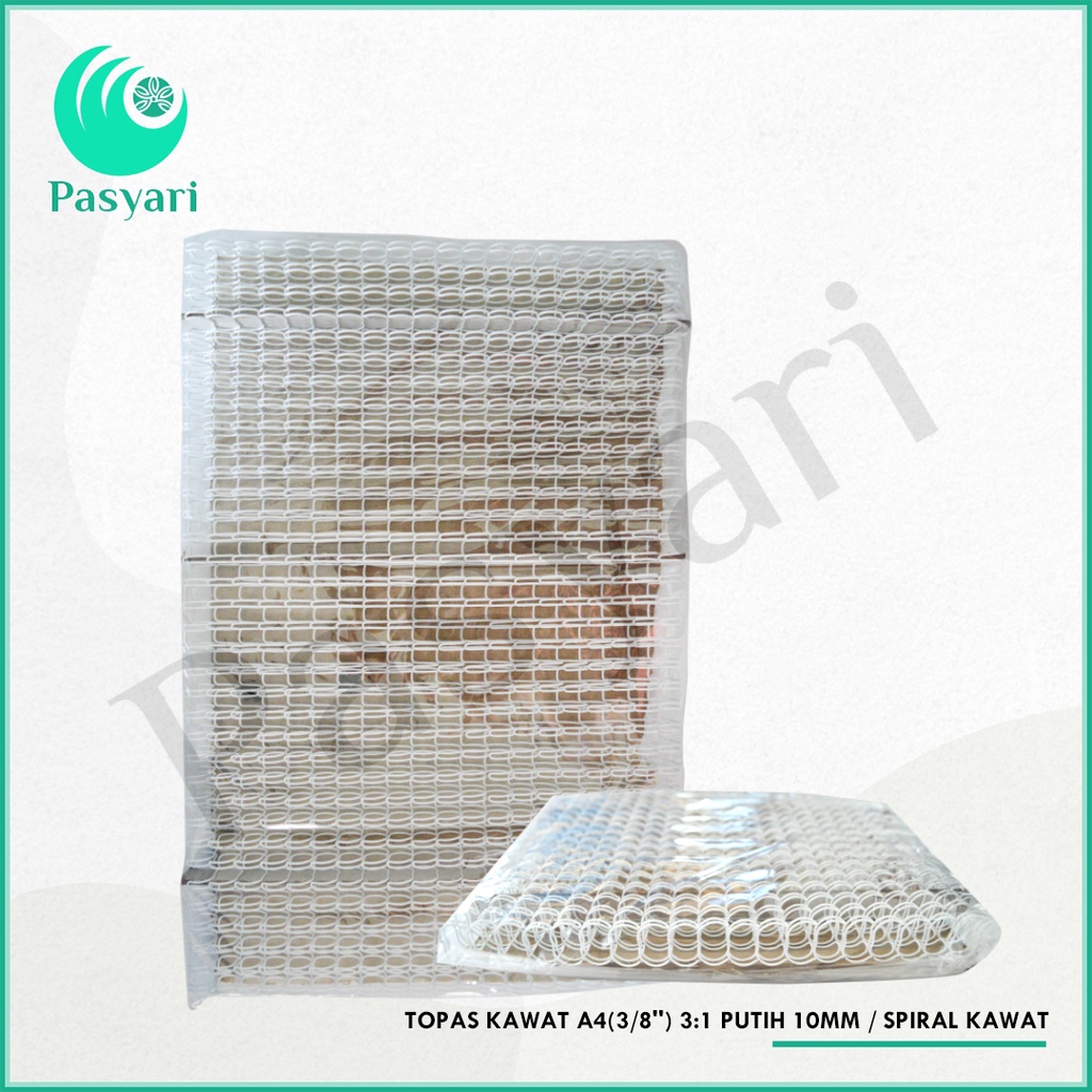 

Topas Kawat A4(3/8'') 3:1 Putih 10mm / Spiral Kawat