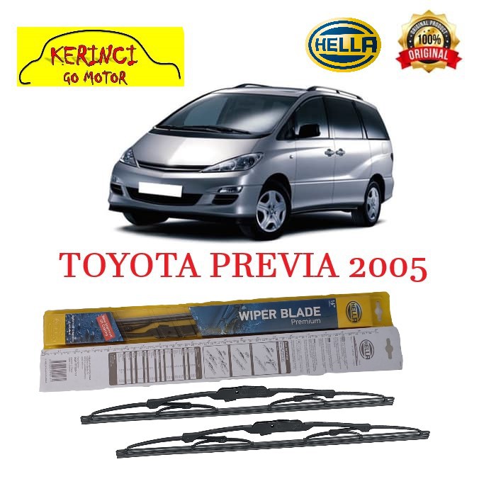 WIPER TOYOTA PREVIA 2005 HELLA PREMIUM 26&quot; &amp; 26&quot; SEPASANG WIPER