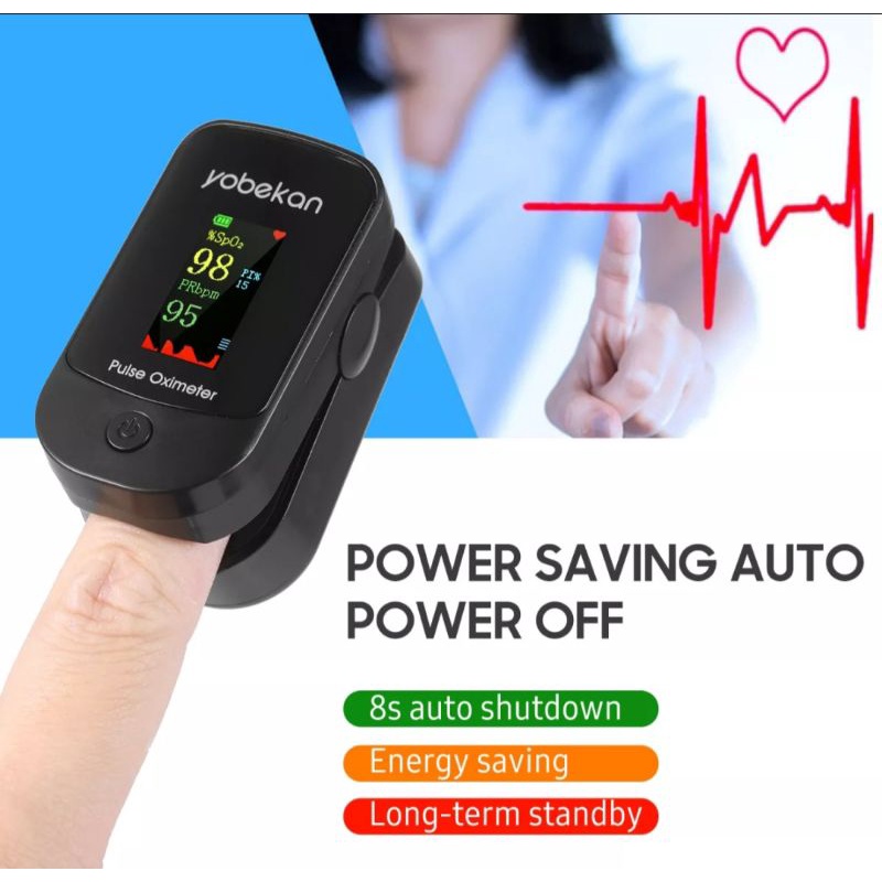 Fingertip Pulse Oximeter Sp02 OLED Alat Pengukur Detak Jantung Oksigen