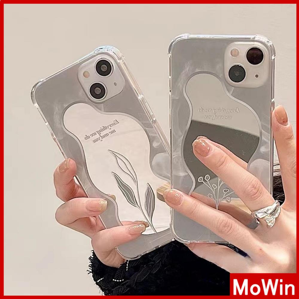 iPhone Case Acrylic HD Mirror Airbag Shockproof Protection Camera Cute Tulip Flower Simple Compatible For iPhone 11 iPhone 13 Pro Max iPhone 12 Pro Max iPhone 7 Plus iPhone xr