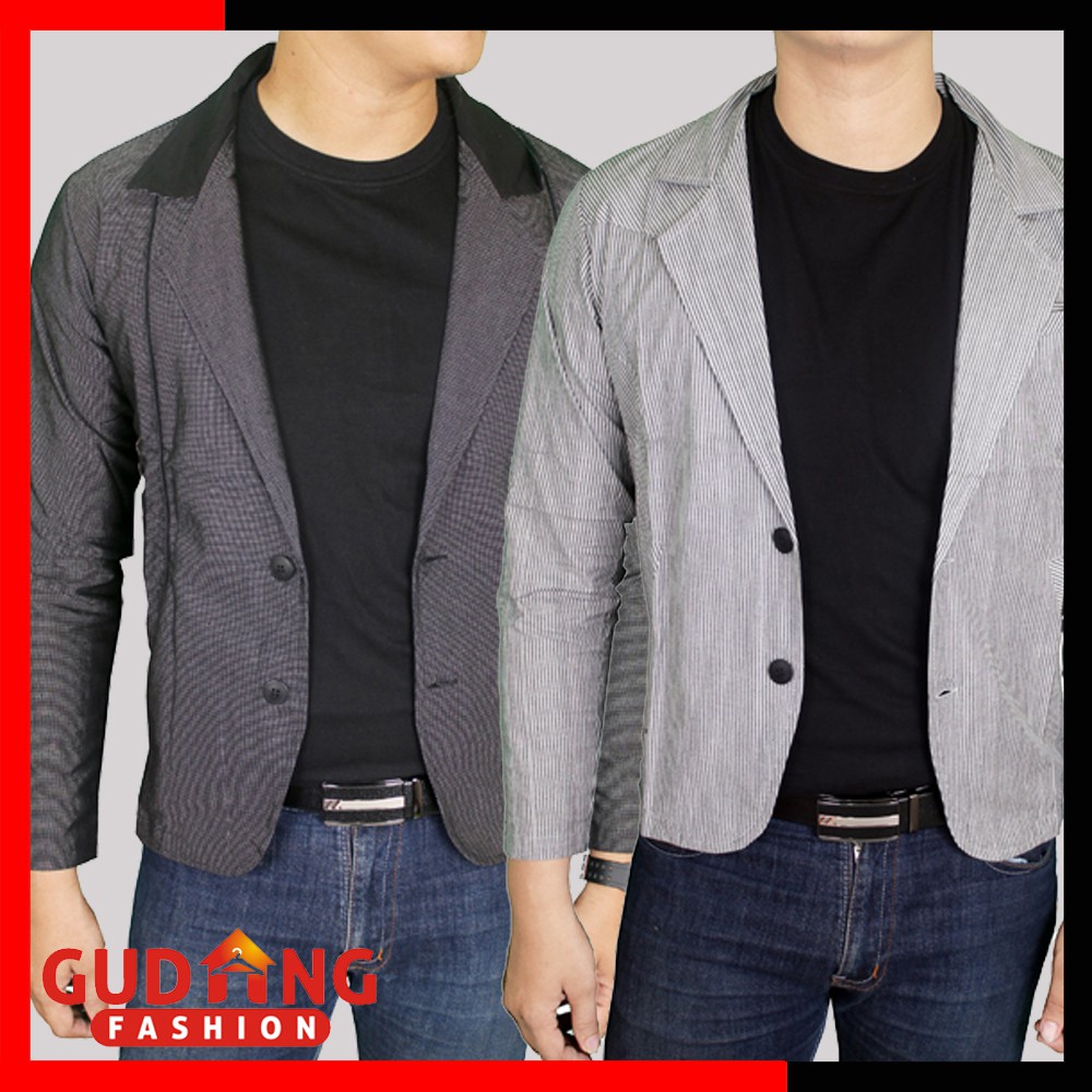 Blazer / Jas Semi Formal Pria Motif Simple Basic Polos / Banyak Motif / Premium Quality (COMB)