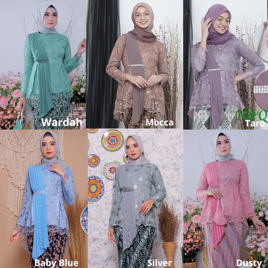 Kebaya Selendang Atasan Modern / Kebaya Promo / Atasan Selendang Aneka Warna
