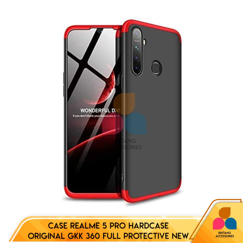 Case Realme 5 Pro Hardcase Original GKK 360 Full Protective