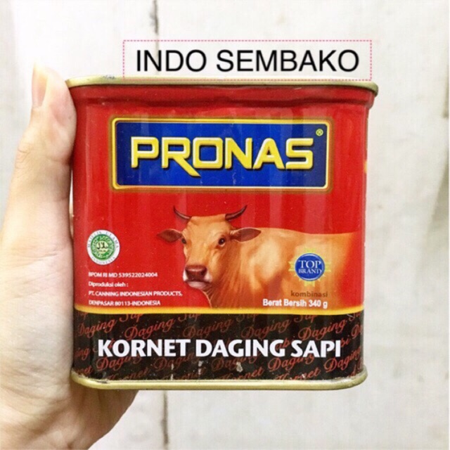 PRONAS Kornet Kaleng Daging Sapi 340g / Corned Beef Pronas 340 gram / Kornet Sapi Pronas Besar