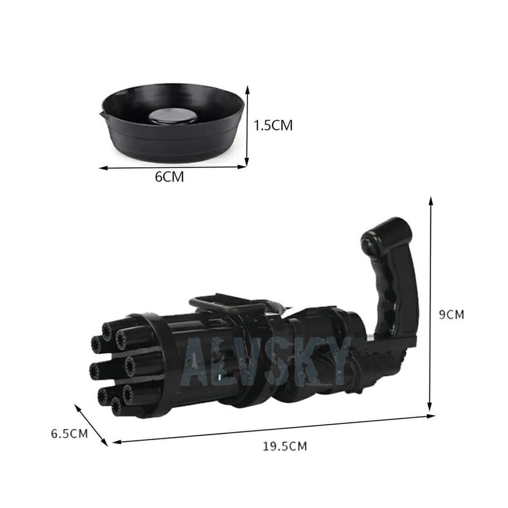 MAINAN BUBBLE ELEKTRIK GATTLING GUN/ MACHINE GUN ELEKTRIK BUBBLE/ GATTLING BUBBLE GUN TOYS