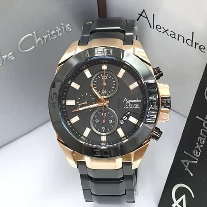 Alexander Christie AC 6224 AC6224 MC Black Rosegold Couple