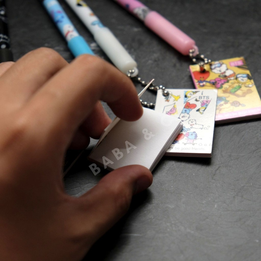 PULPEN BT21 PEN GANTUNGAN BUKU BT21 PEN BT21 FAMILY UNIK LUCU MURAH BANGTAN ATK MURAH-3