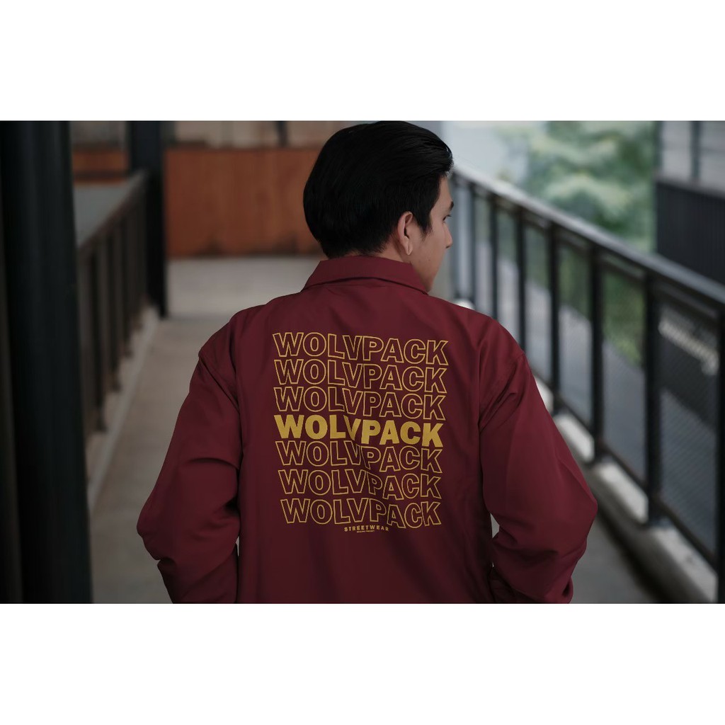 Jaket Coach Pack Jaket Parasut Pria Wolv