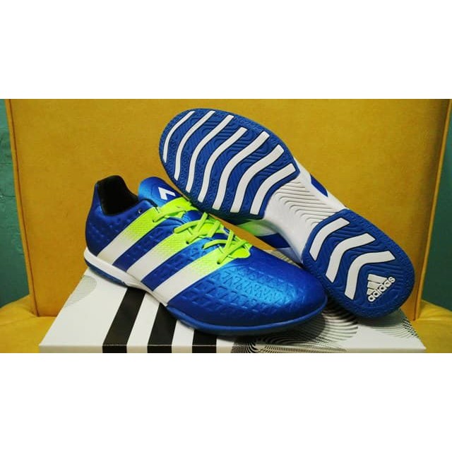 PROMO Adidas ACE 16.3 Blue - IC [Sepatu Futsal] [Replika Import] TERLARIS