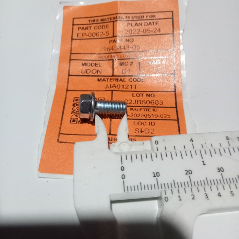 baut Blok kunci 8 M6 x 12 original universal baut 10