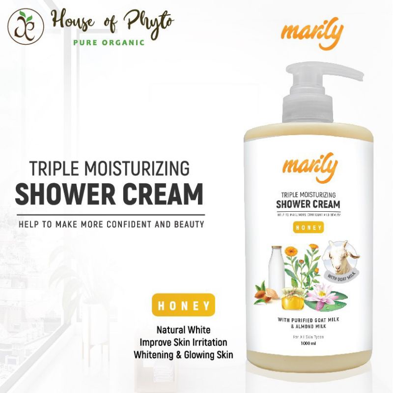 Marily Shower Cream Honey | Sabun Mandi Cair Organic