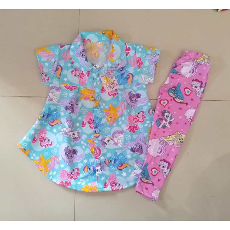 (COD) SET TUNIK KUDAPONY USIA 1-5 TH (PILIH WARNA)