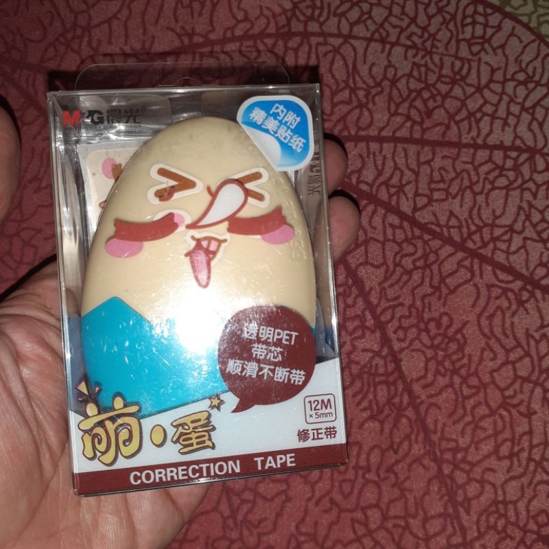 

M&G Correction Tape | Correction Tape Lucu Berbentuk Telur | Bonus Name Sticker