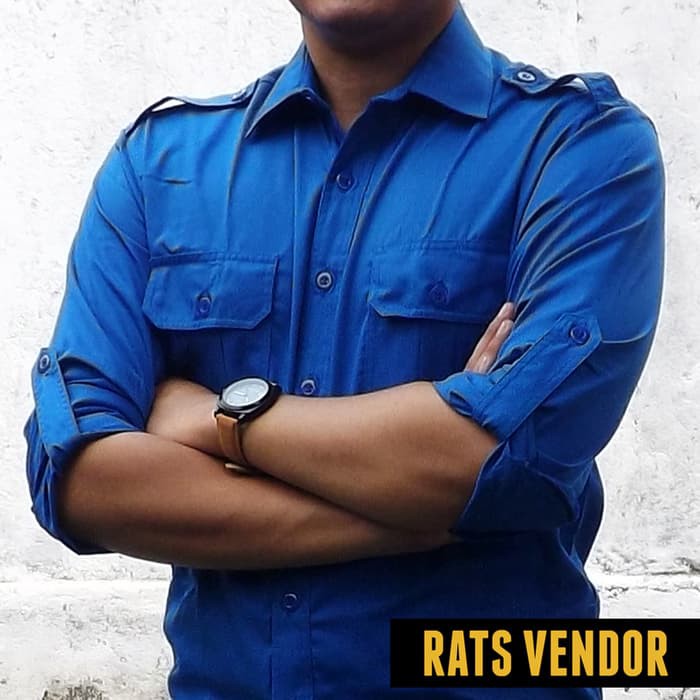 Kemeja Outdoor / Lapangan / Gunung / PDL Lengan Panjang Biru Benhur