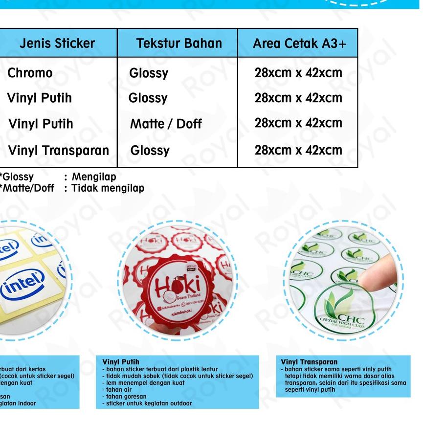 

Pasti Ada ✪ CETAK STICKER VYNIL /CETAK STICKER TRANSPARANT A3+ [FREE DESIGN & CUTTING] / STIKER MAKANAN/MINUMAN