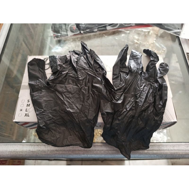 latex glove hitam barber shop