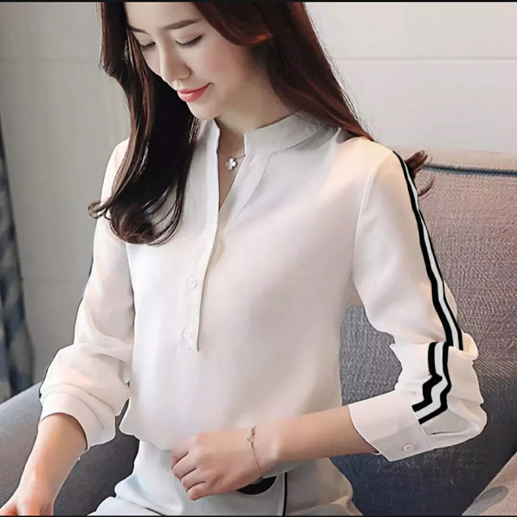 FWG - BLOUSE ELVIS / BLOUSE WANITA / ATASAN WANITA / BLOUSE KOREA STYLE / PAKAIAN WANITA BARU / BLUS