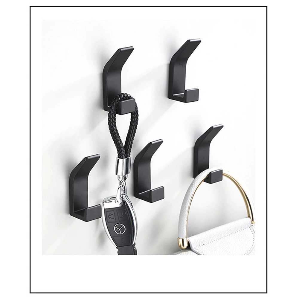 Gantungan Dinding Minimalis Kapstok Hook Hanger Gantung Pakaian Baju Aluminium Berkualitas 5PCS