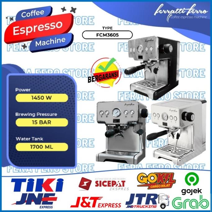 Mesin Kopi Ferrati Ferro Fcm3605 Fcm-3605 3Qza123M5D