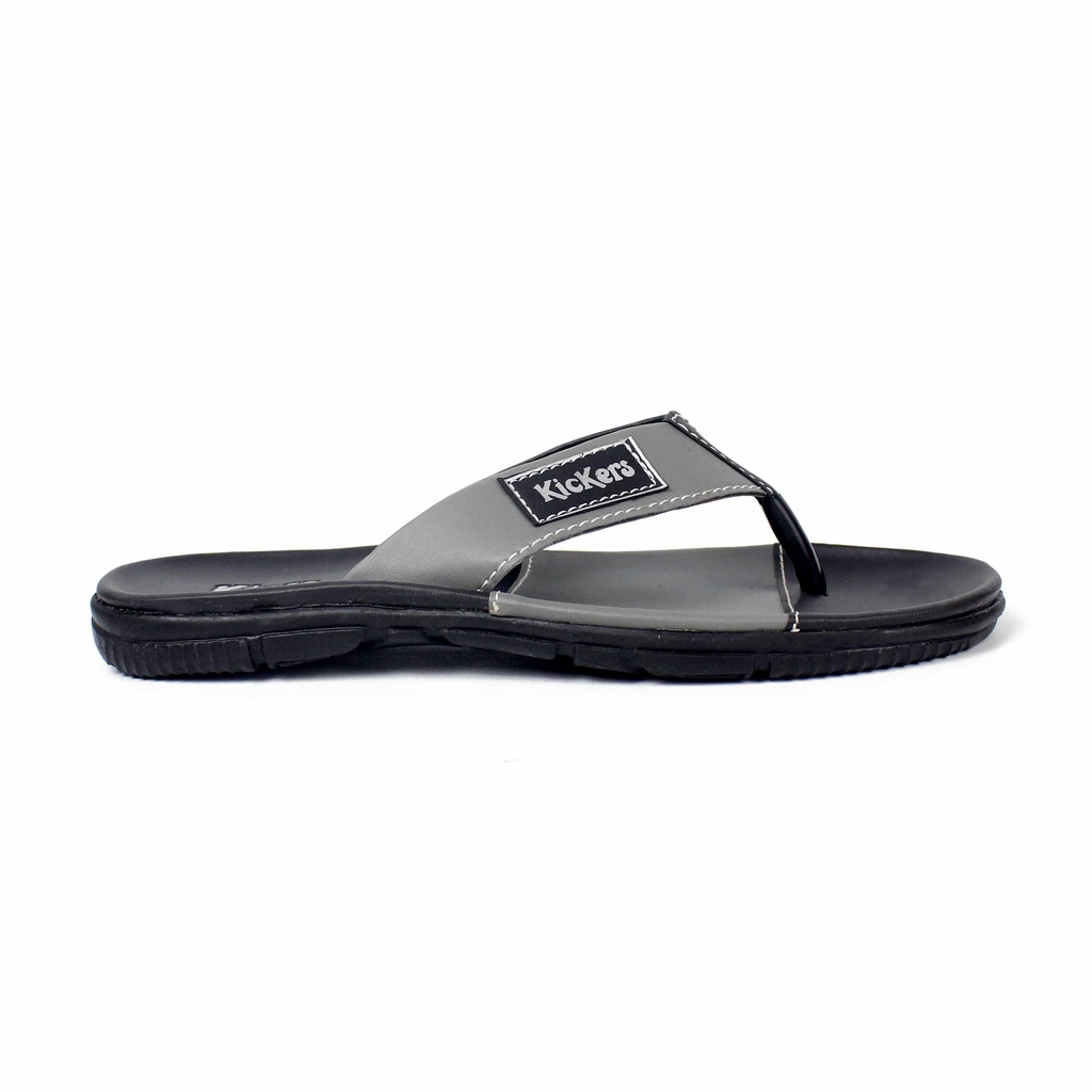 Sandal Jepit Pria Distro Casual Murah Sendal Keren Terbaru JPT-07 ABU