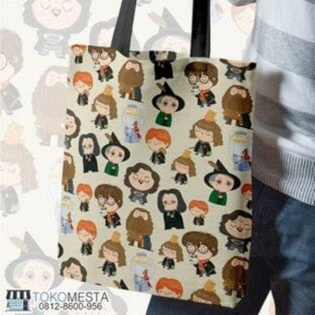 TM Tas Polycanvas Tote Bag Full Printed Harry Potter