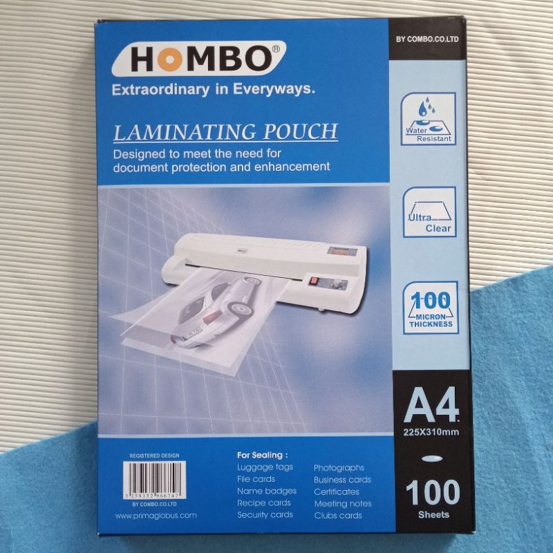 

Laminating Pouch Hombo Ukuran A4