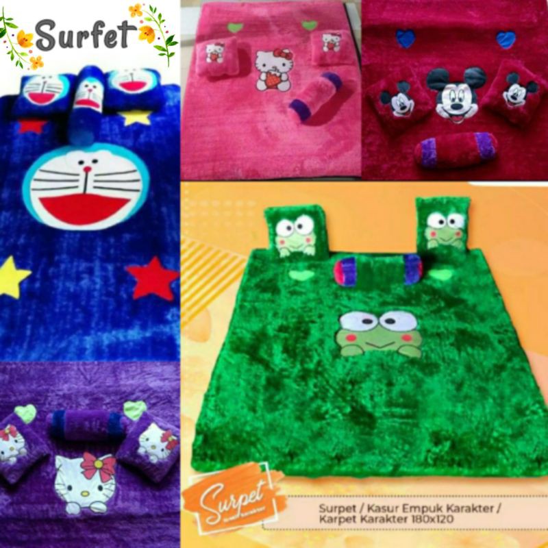 surfet kasur lantai karakter - rasfur tebal halus