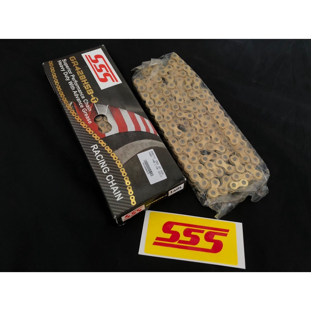 RANTAI SSS 428 130 140 GOLD - RANTAI SSS 415 428 - 110 130 140 GOLD - RANTAI MOTOR SSS 428 130 140 G