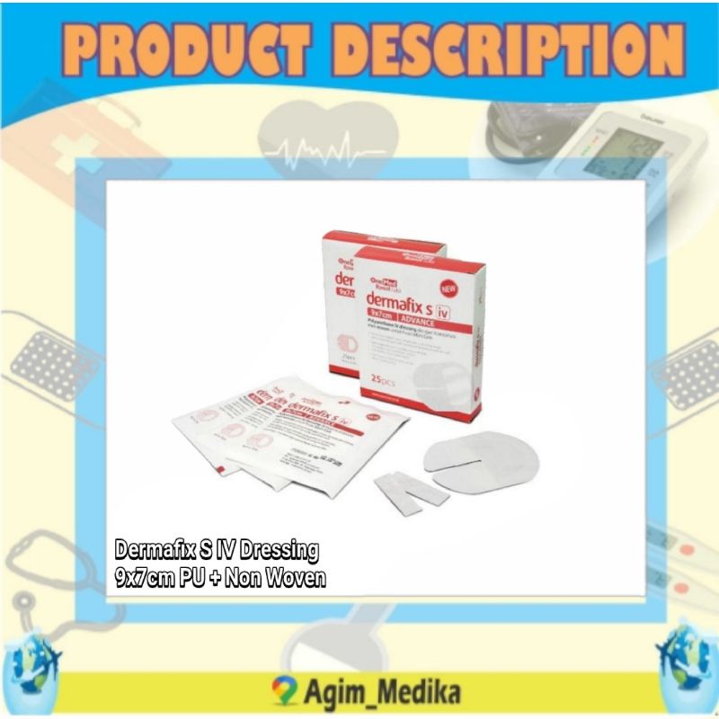 Dermafix IV dressing 9x7cm