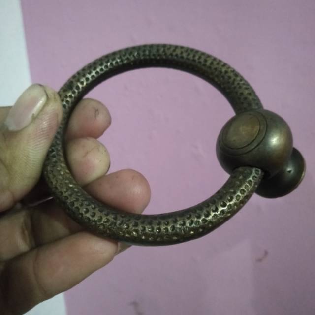 Handle / Tarikan Laci Lemari Kuningan Antik Murah JUMBO 7.5cm