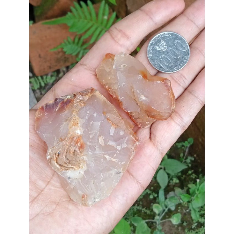 Rasa Bacan Obi - Chalcedony Pacitan ( Rough Bahan Batu Akik - bukan giok red baron opal kalimaya )