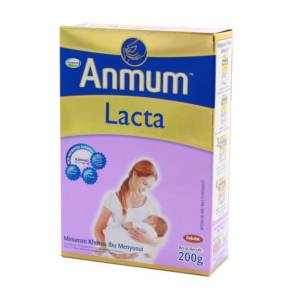 

ANMUM Lacta Chocolate 200gr - Susu Ibu Menyusui Rasa Cokelat 200 Gram