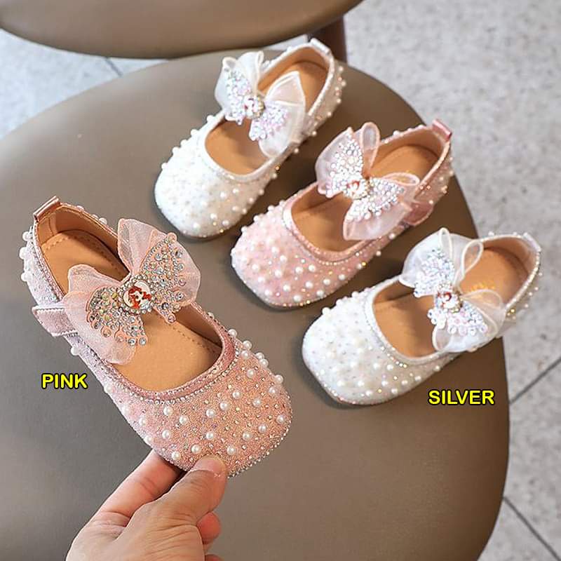 Sepatu Flat Shoes Anak Perempuan PREMIUM Ribbon Girls Motek