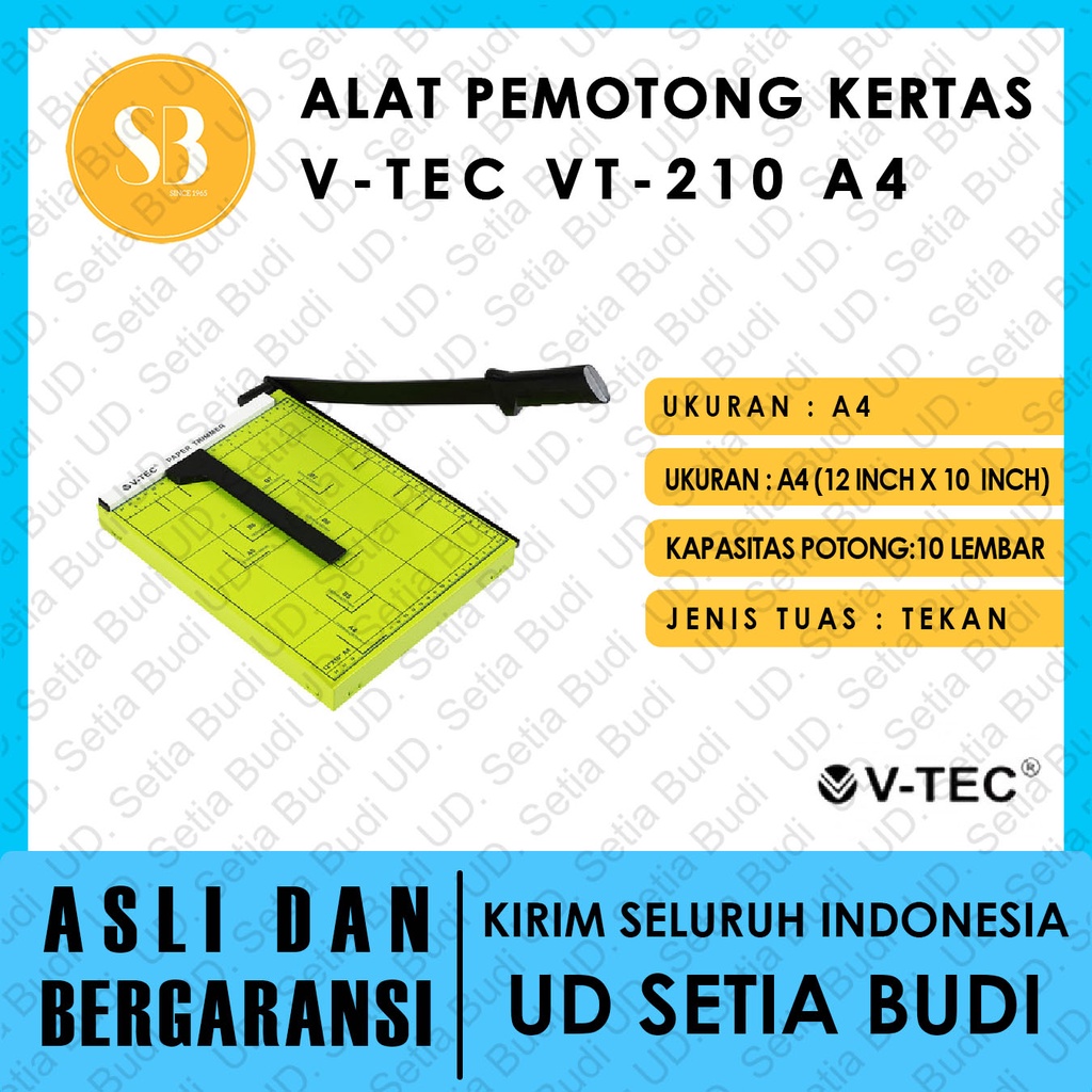 Alat Pemotong Kertas V-Tec VT-210 A4