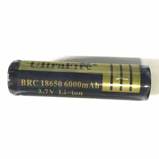 Baterai UltraFire Baterai Li-ion 18650 6000mAh 3.7V Button Top flat