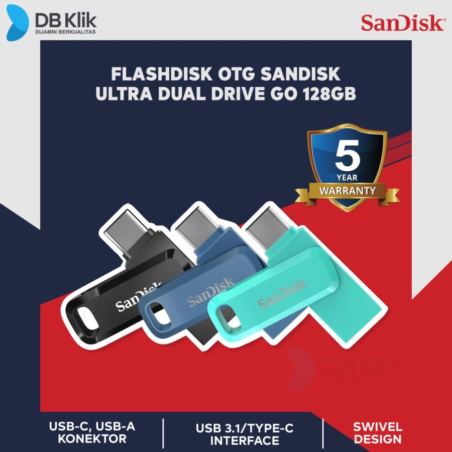 Flashdisk OTG SANDISK Ultra Dual Drive GO 128GB USB 3.1 Type-C