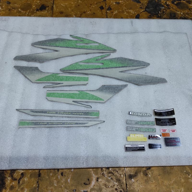 Stiker stripping striping decal Graphic Honda GL Pro GLpro Neotech 1995 1996 1997 hijau ori original