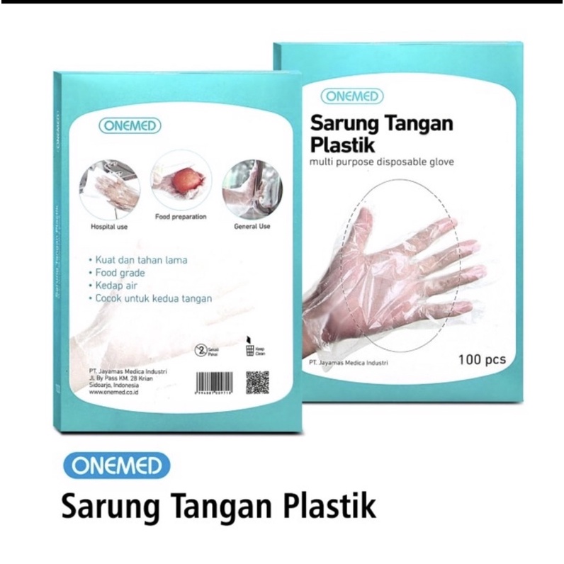 Sarung Tangan Plastik Onemed isi 100 pcs