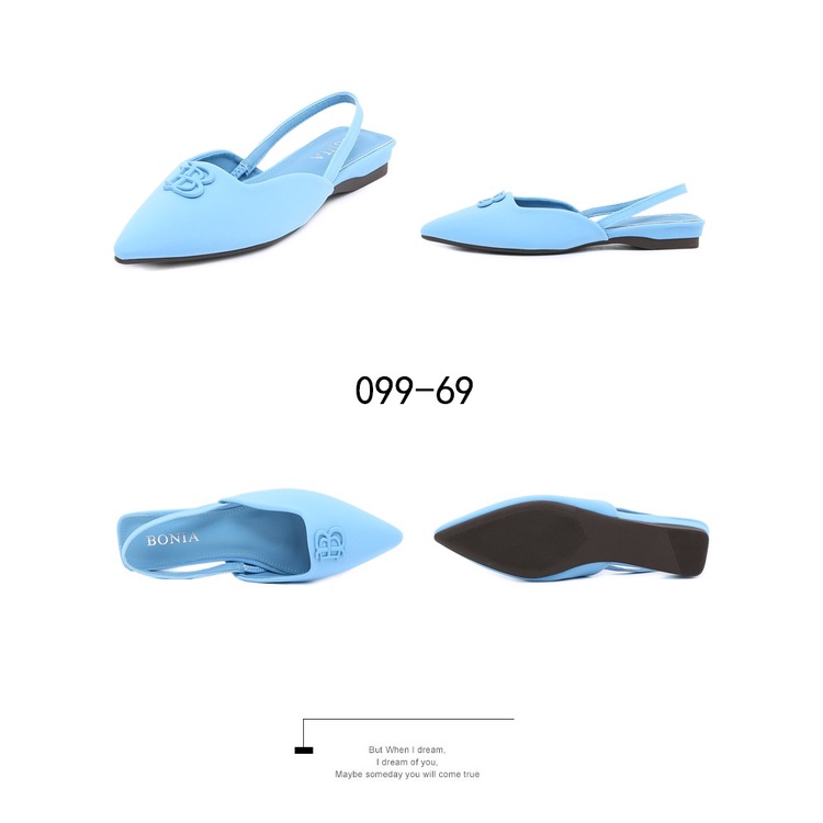 Bo Satin B-Logo Flat Shoes 099-69