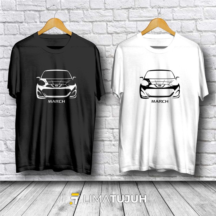 Kaos Mobil Nissan March Front Desain Baju Distro