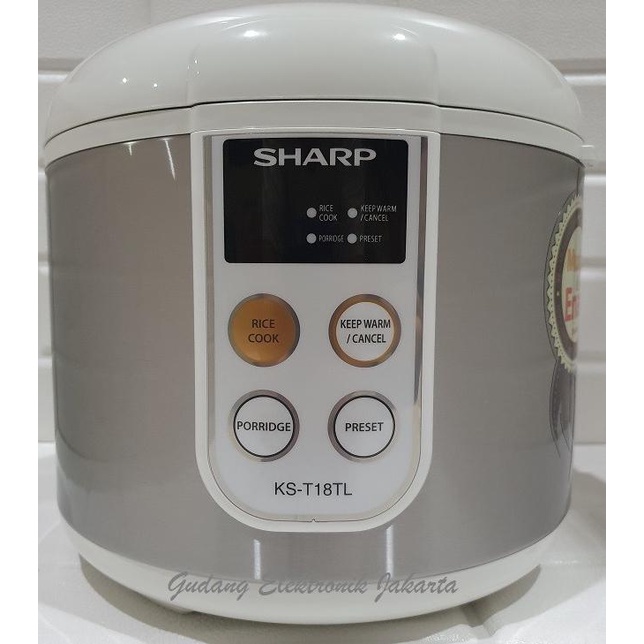 MAGIC COM DIGITAL SHARP / RICE COOKER 1.8 LIITER KS-T18TL SILVER MURAH