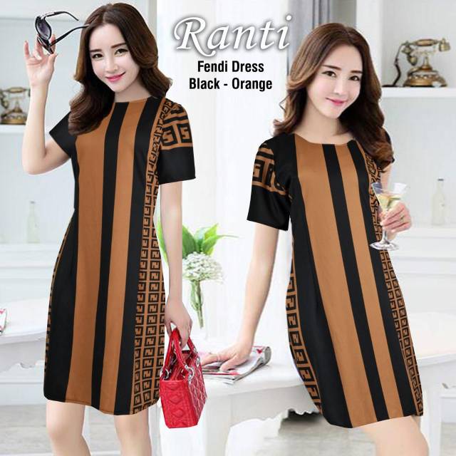 Ranti Dress (LD 100) Bahan Scuba Mini Dress Wanita